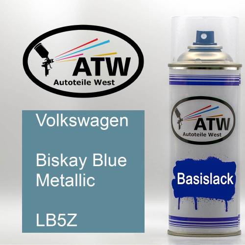 Volkswagen, Biskay Blue Metallic, LB5Z: 400ml Sprühdose, von ATW Autoteile West.